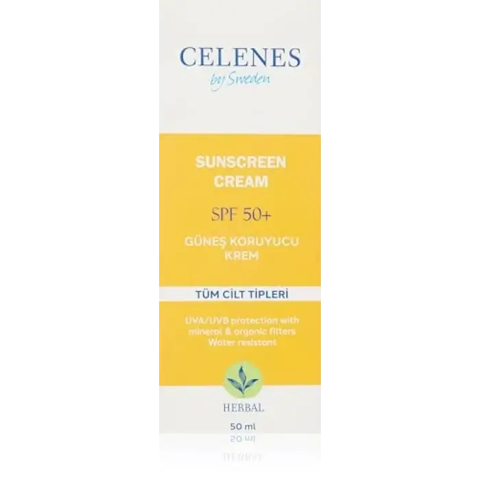 Celenes Herbal SPF 50+ Suya Dayanıklı Güneş Kremi (50 ml)
