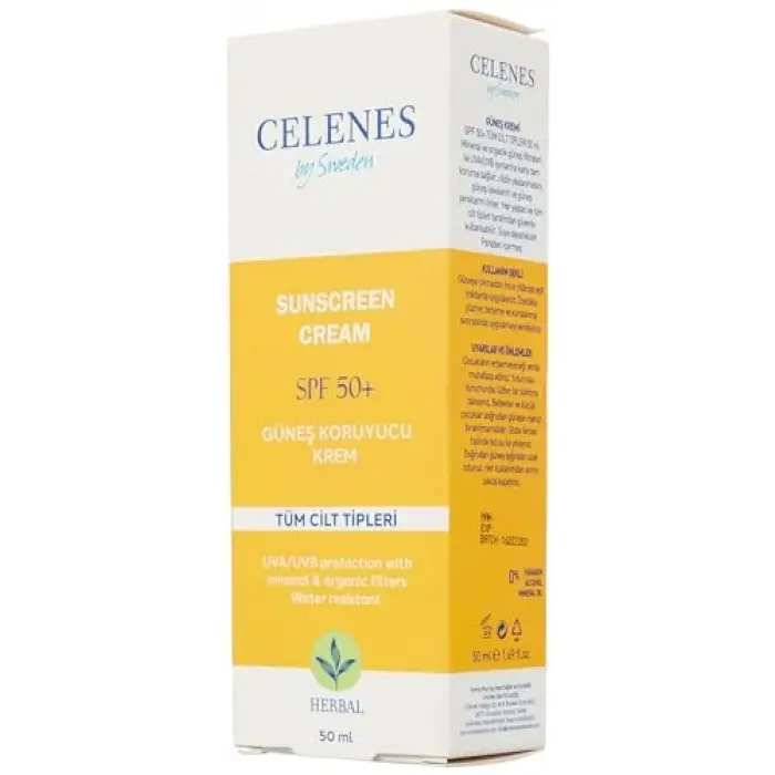 Celenes Herbal SPF 50+ Suya Dayanıklı Güneş Kremi (50 ml)