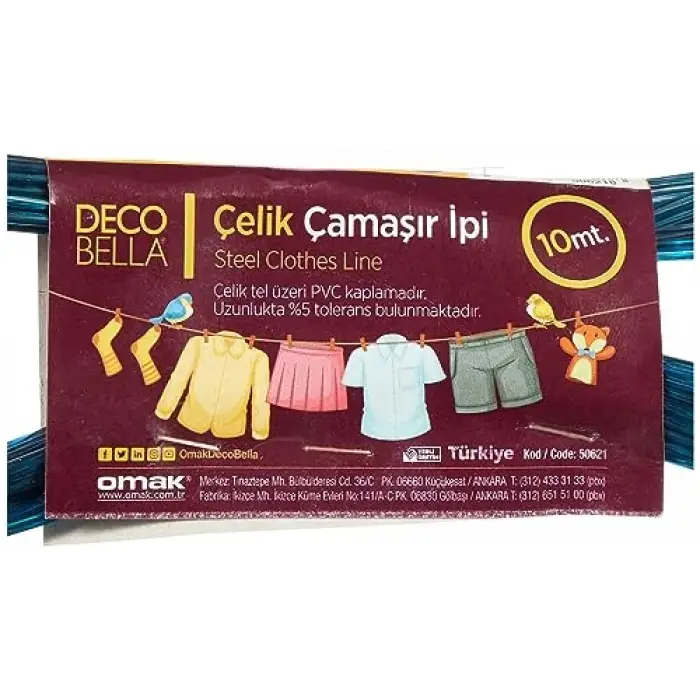 Çelik Çamaşır İpi, 10mt