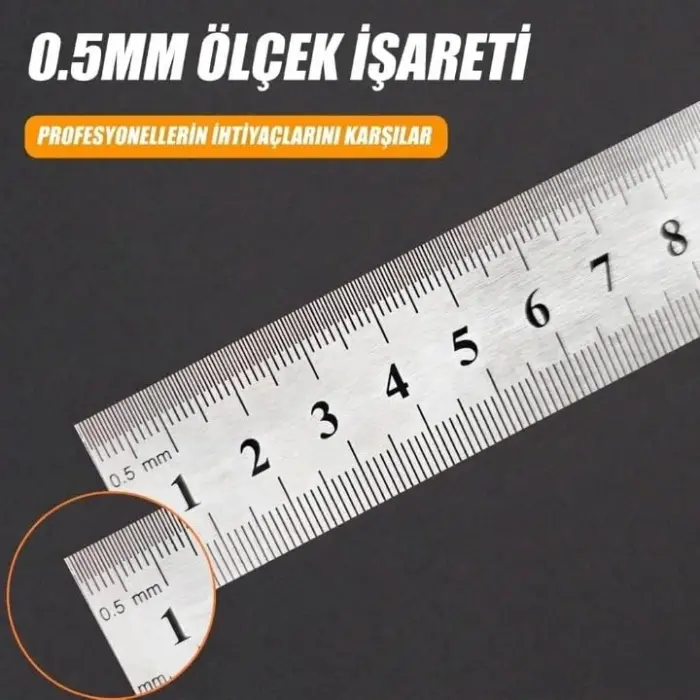 Çelik Cetvel (20 cm)
