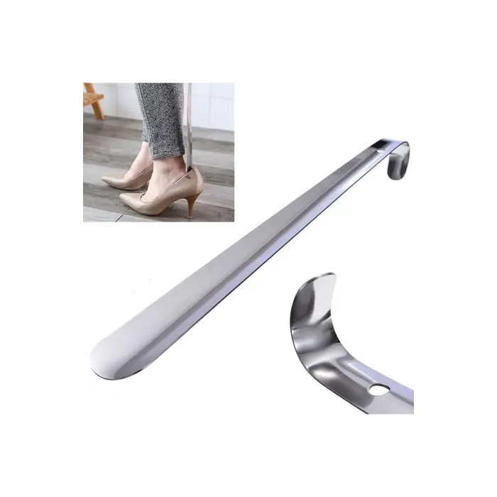 Çelik Krom Kaplama Ayakkabı Çekeceği Kalın Kerata 70 Cm