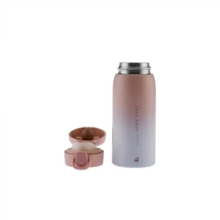 Çelik Sızdırmaz Pembe Termos 350 Ml