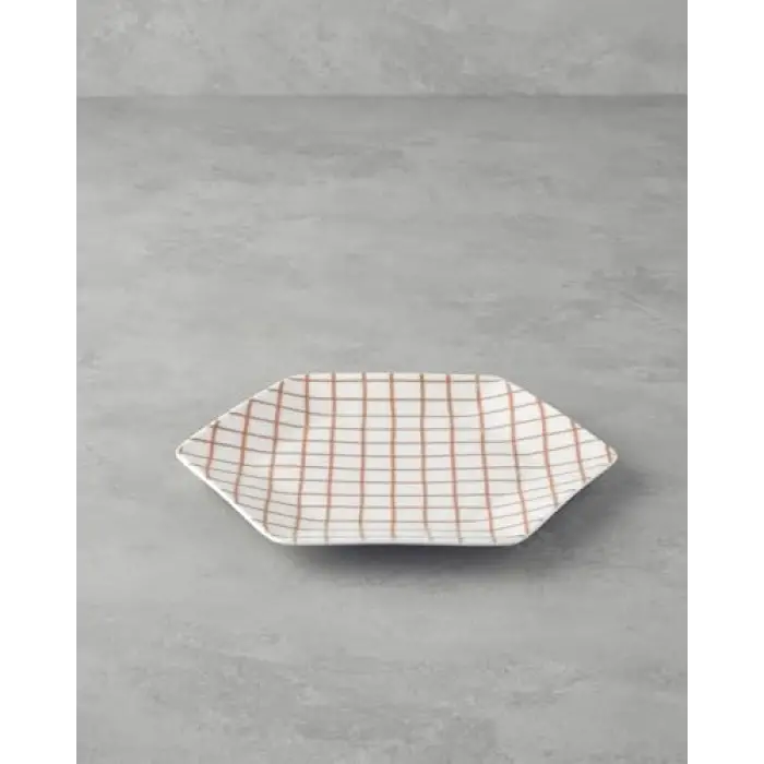 Cella Bone porselen servis tabağı, 23 cm, turuncu