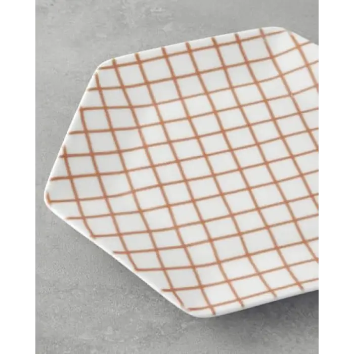 Cella Bone Porselen Servis Tabağı 23 cm Turuncu