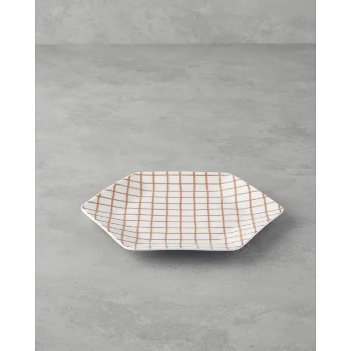 Cella Bone Porselen Servis Tabağı 23 cm Turuncu