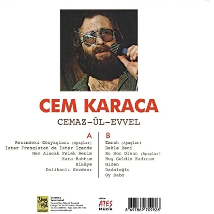Cem Karaca Cemaz Ül Evvel Plak