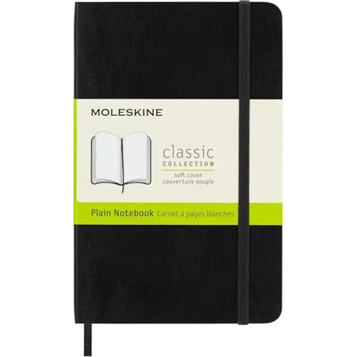 Cep Boy Esnek Kapak Defter - Soft Cover Pocket Plain Notebook Black