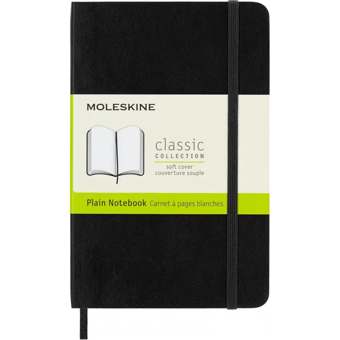 Cep Boy Esnek Kapak Defter - Soft Cover Pocket Plain Notebook Black