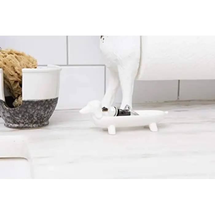 Ceramic Dog Dish, White