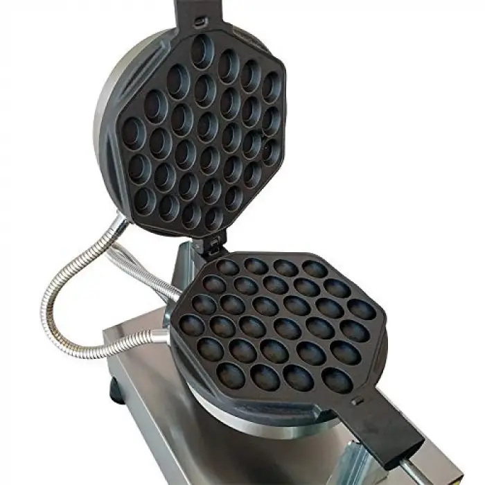 Çevirmeli paslanmaz bubble waffle makinesi, tek ebat
