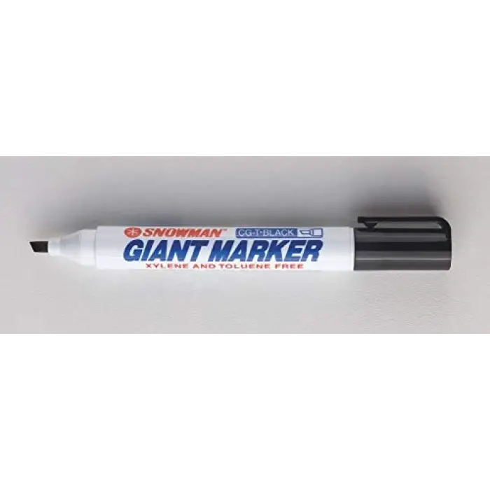 CG-12T S Kesik Uçlu Permanent Markör, Siyah