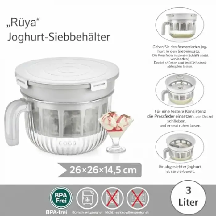 Chef Yoğurt Süzme Kabı 3 Lt