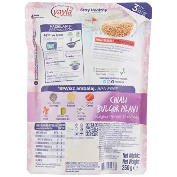 Chialı Bulgur Pilavı, 250 g Tekli Paket
