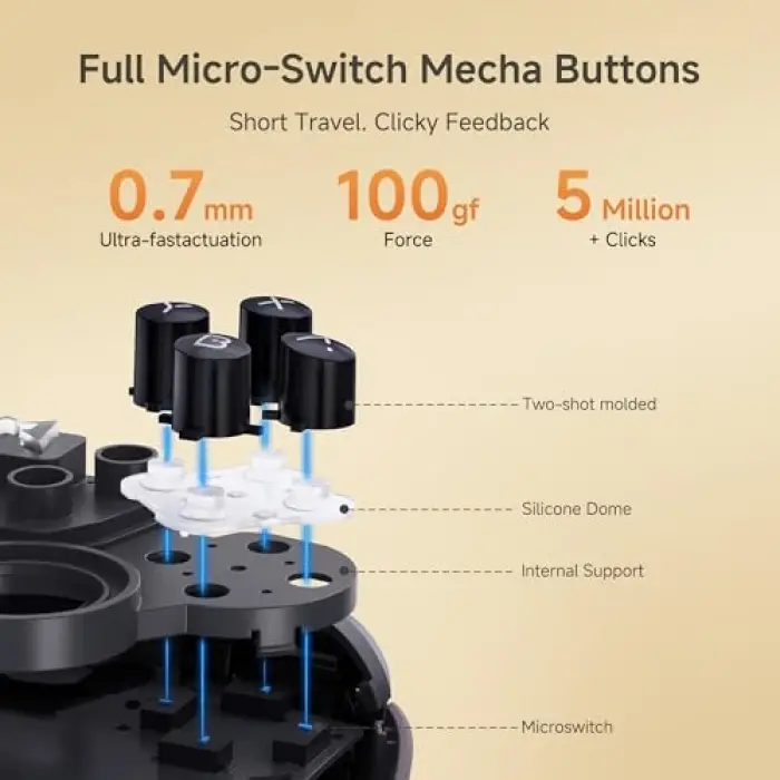 Chitu 2 Pro Controller, Nintendo Switch 2 ve Windows Uyumlu, Bluetooth NFC Tmr, Siyah