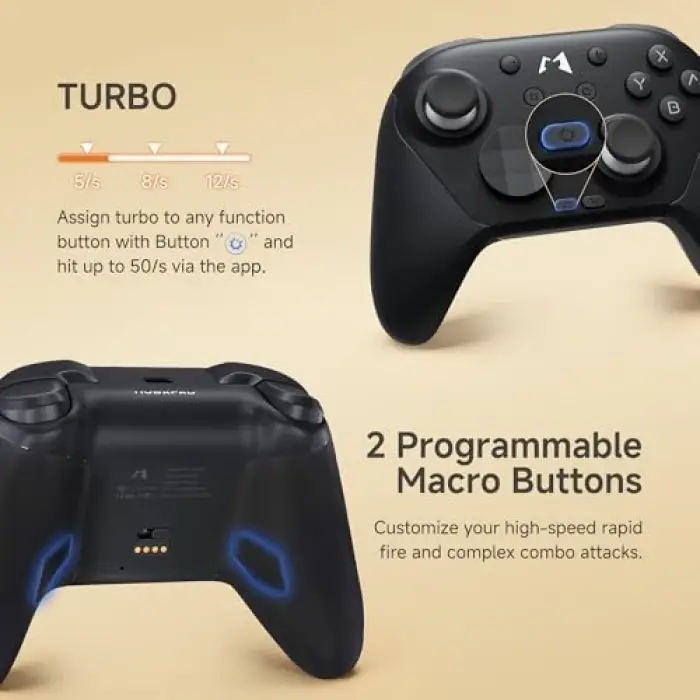 Chitu 2 Pro Controller, Nintendo Switch 2 ve Windows Uyumlu, Bluetooth NFC Tmr, Siyah