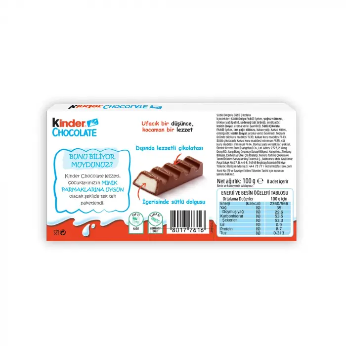 Chocolate Çikolata 8li 100 g