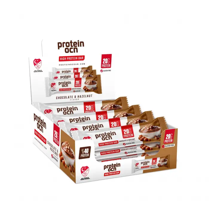 Chocolate-Hazelnut Aromalı Protein Bar 50 g x 12 Adet