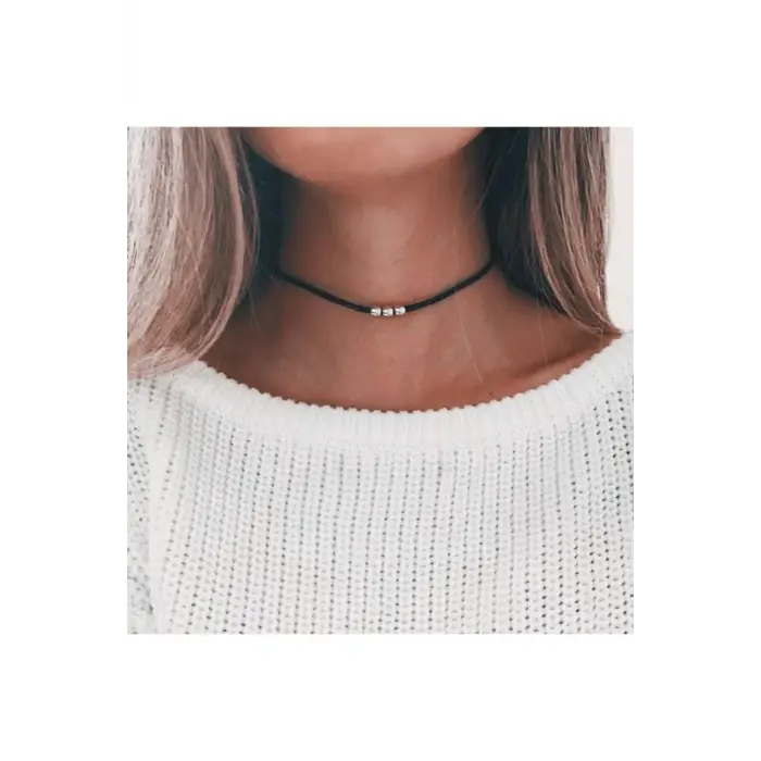 Choker Boyun Kolye, Siyah 14