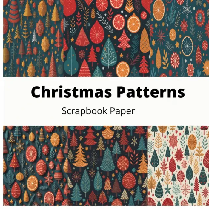 Christmas Pattern Scrapbook Paper