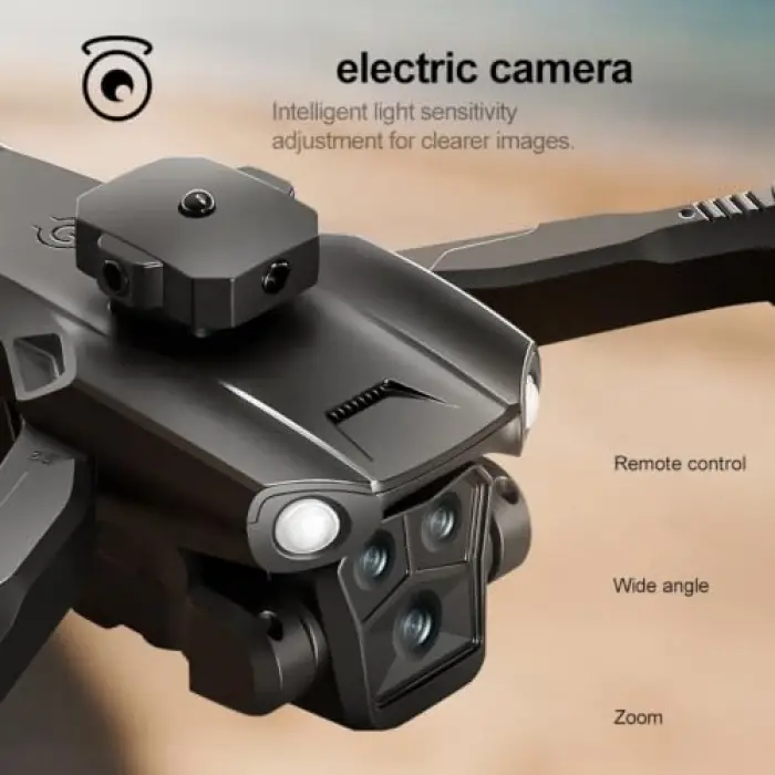 Çift Kameralı HD FPV Drone, Engel Sensörlü, Katlanabilir, WiFi Canlı Görüntü Aktarımlı, Taşıma Çantalı Uzaktan Kumandalı Drone
