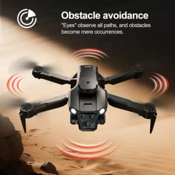 Çift Kameralı HD FPV Drone, Engel Sensörlü, Katlanabilir, WiFi Canlı Görüntü Aktarımlı, Taşıma Çantalı Uzaktan Kumandalı Drone
