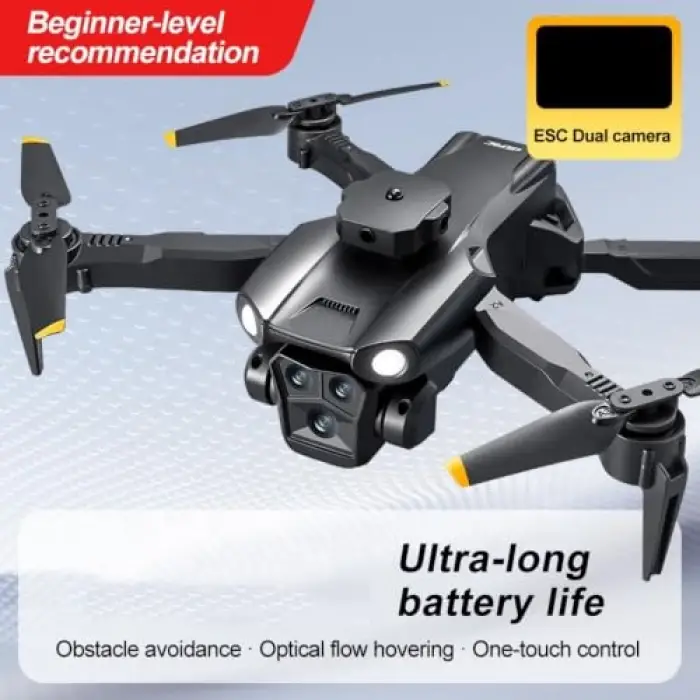 Çift Kameralı HD Fpv Drone, Engel Sensörlü, Katlanabilir, WiFi Canlı Görüntü Aktarımlı, Taşıma Çantalı Uzaktan Kumandalı Drone