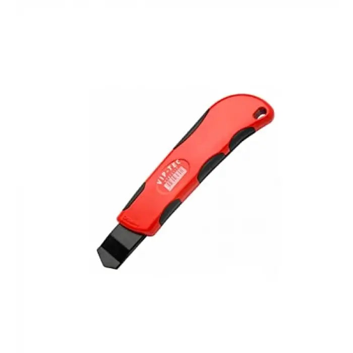 Çift Malzemeli Metal Maket Bıçağı 18 mm Pro (kırmızı)