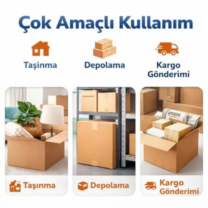 Çift Oluklu Karton Taşıma Kolisi 60x40x40 cm 10 Parça