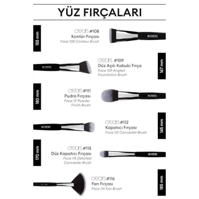 Çift Taraflı Kaş Fırçası Dual Ended Brow Brush #101