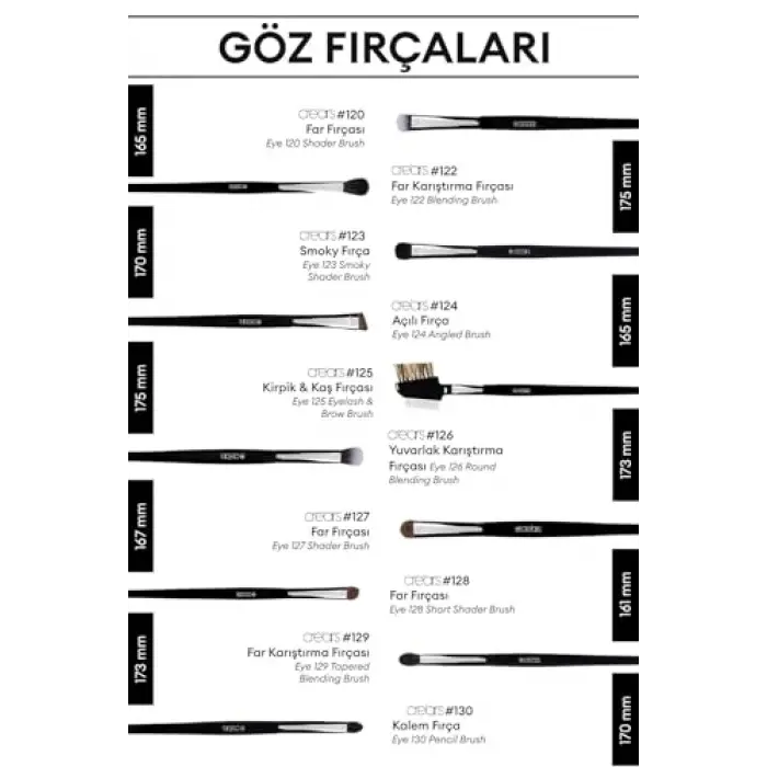 Çift Taraflı Kaş Fırçası Dual Ended Brow Brush #101