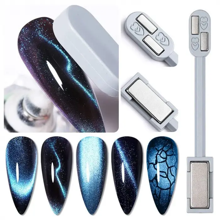Çift Uçlu Cat Eye Oje Mıknatısı Gri 2HCAT01