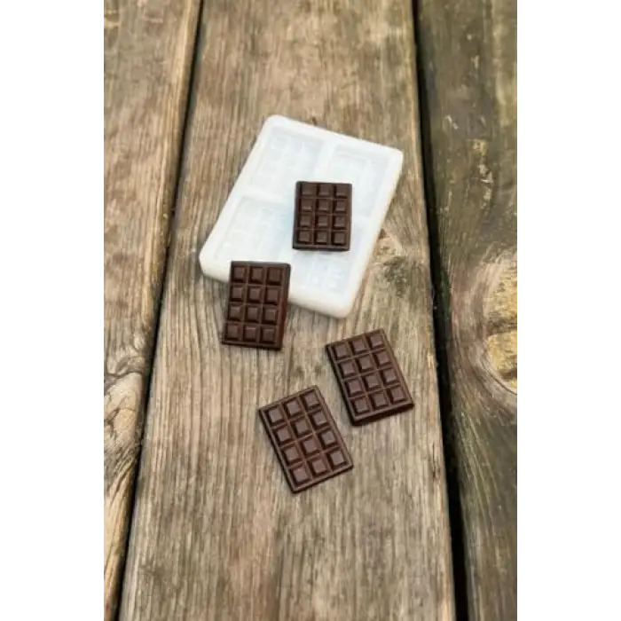 Çikolata Dörtlü Silikon Mum Kalıbı