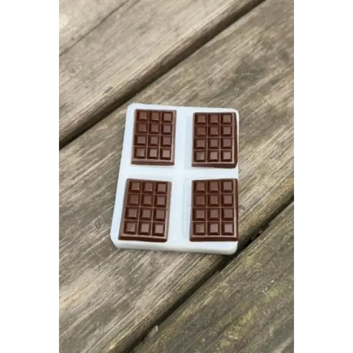 Çikolata Dörtlü Silikon Mum Kalıbı
