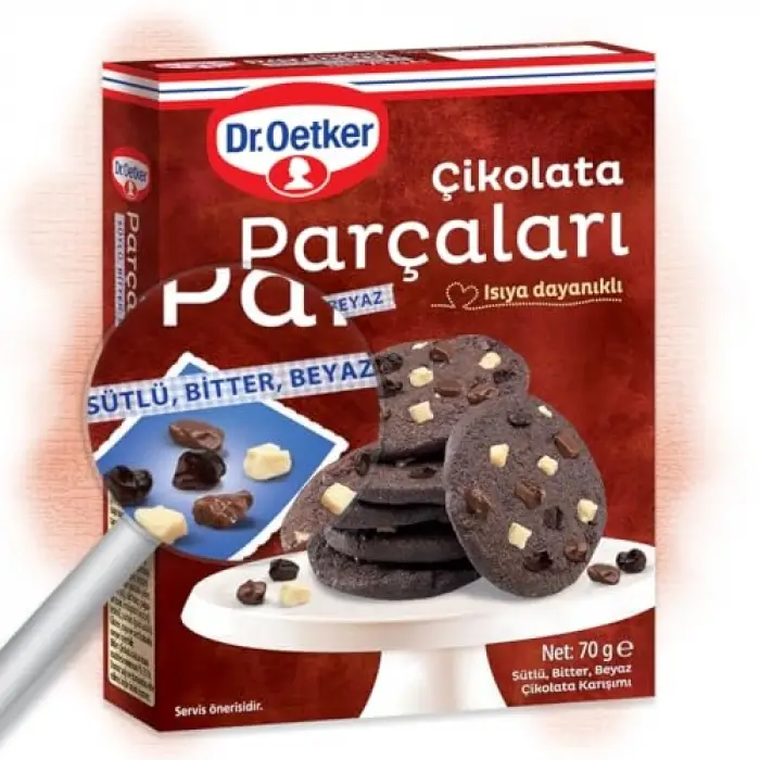 Çikolata Parçaları, 3 Renk 70 g