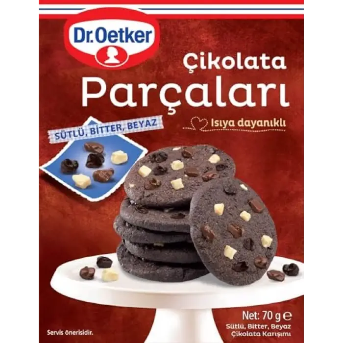 Çikolata Parçaları, 3 Renk 70 g