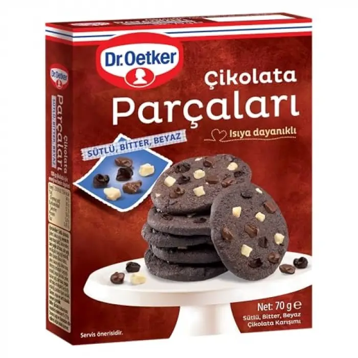 Çikolata Parçaları, 3 Renk 70 g
