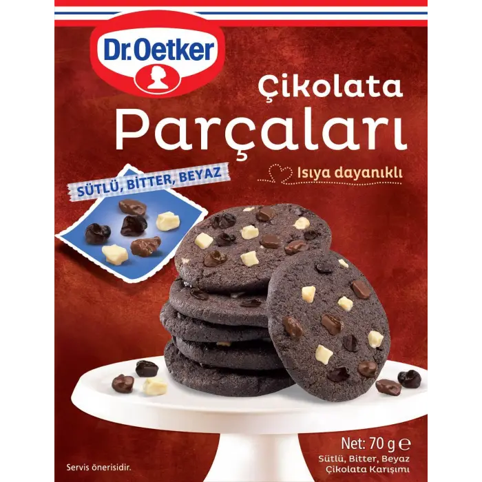 Çikolata Parçaları, 3 Renk 70 g