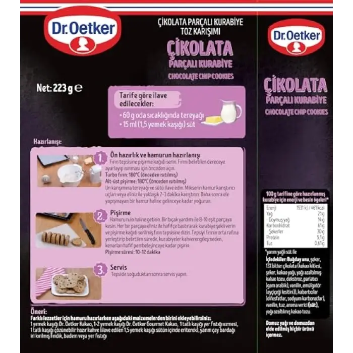 Çikolata Parçalı Kurabiye 223 g