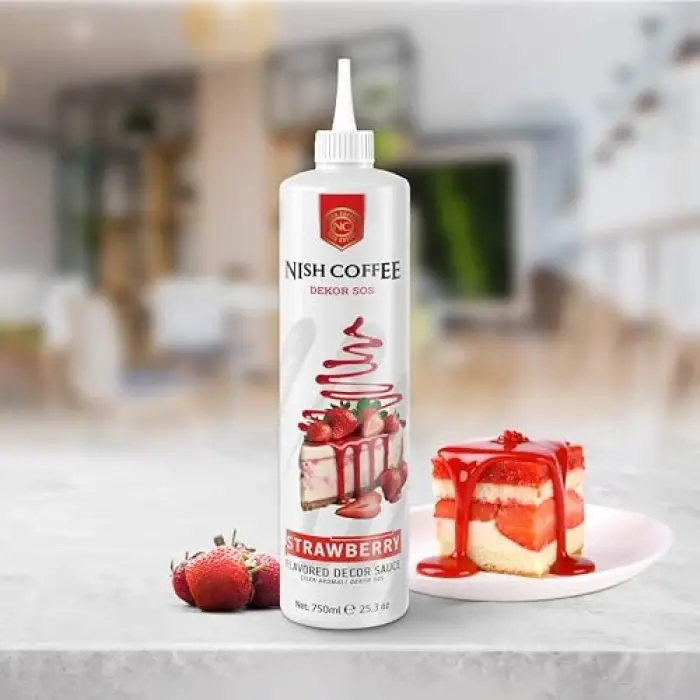 Çilek aromalı dekor sos 750 g