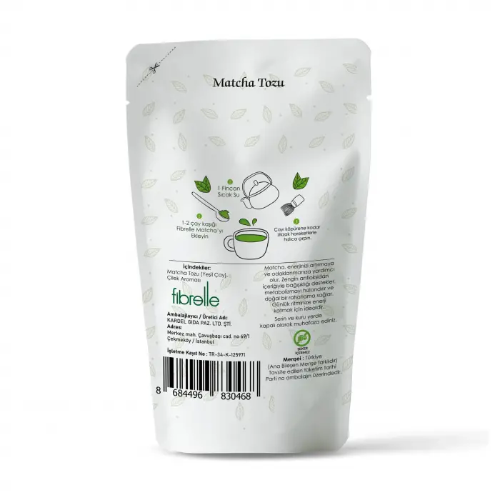 Çilek Aromalı Matcha Çayı 50g