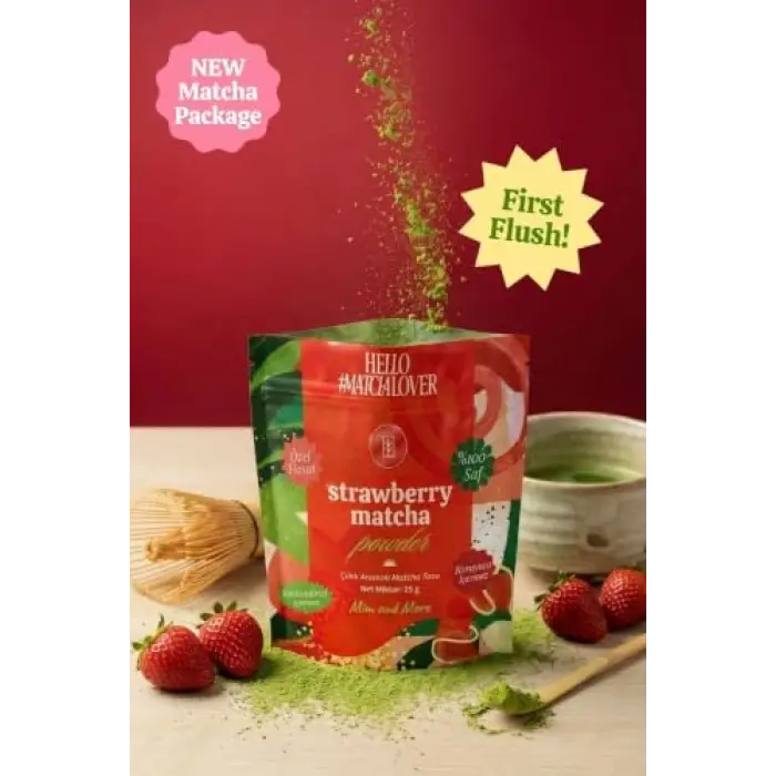 Çilek Aromalı Matcha Tozu Doypack 25 g