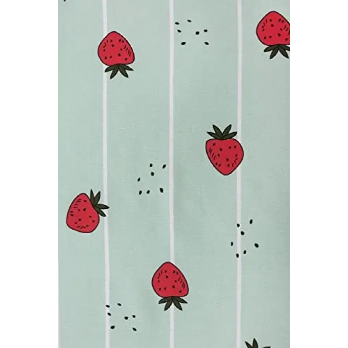 Çilek Desenli Tek Kişilik Pike Yatak Örtüsü 170 x 230