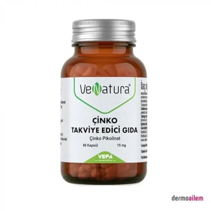 Çinko, 15 mg, 60 kapsül