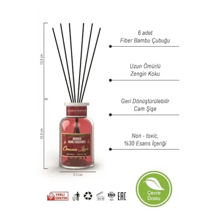 Cinnamon Apple Bambu Çubuklu Oda Kokusu 150 ml