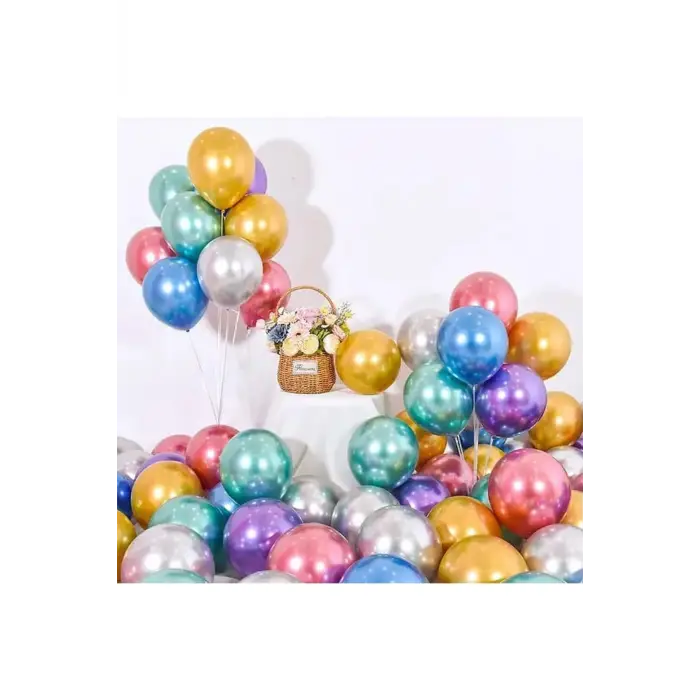 Çıtıpıtıstore 50 Li Karışık Krom Balon, KROM BALON
