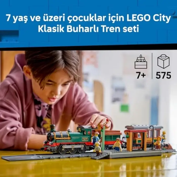 City Klasik Buharlı Tren Yapı Seti 60511