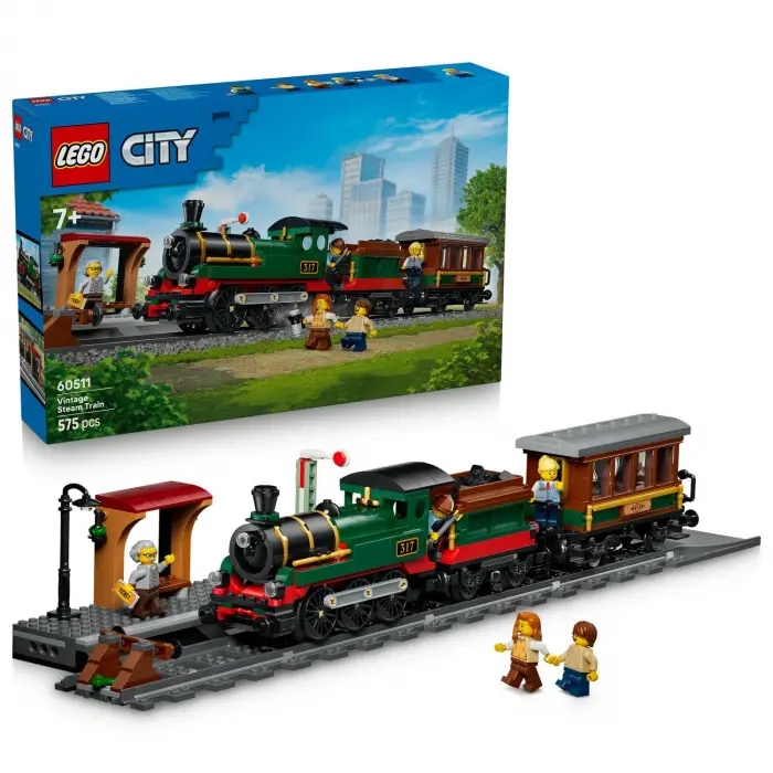 City Klasik Buharlı Tren Yapı Seti 60511
