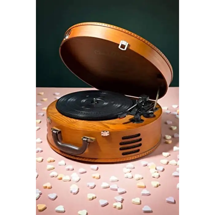 Classic Phono TT 34, Hoparlörlü Ahşap Pikap, Ahşap