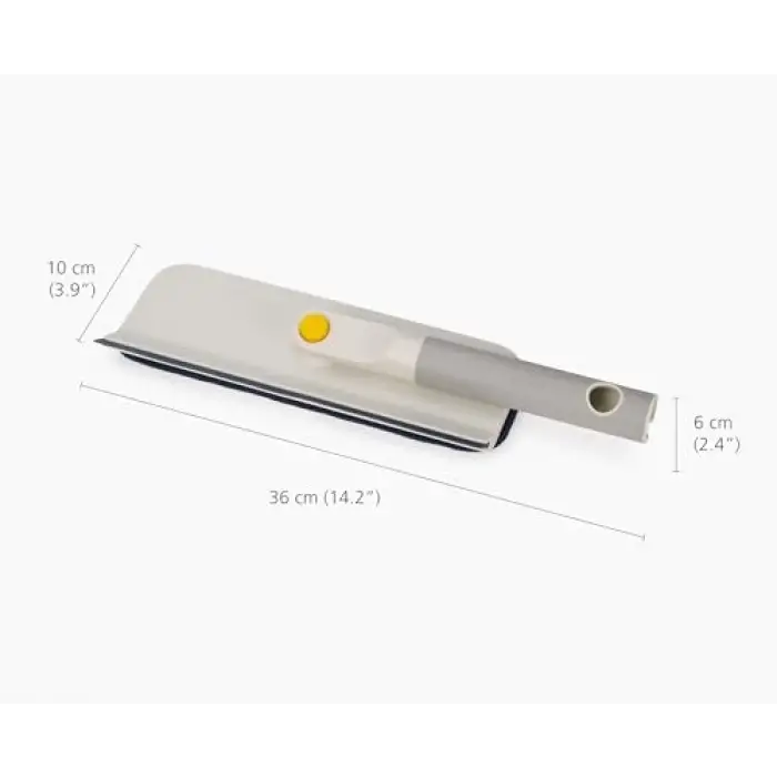 CleanTech 2-in-1 Glass Cleaner Shower Squeegee with Washable Microfiber Pad and Space-Saving Foldable Handle