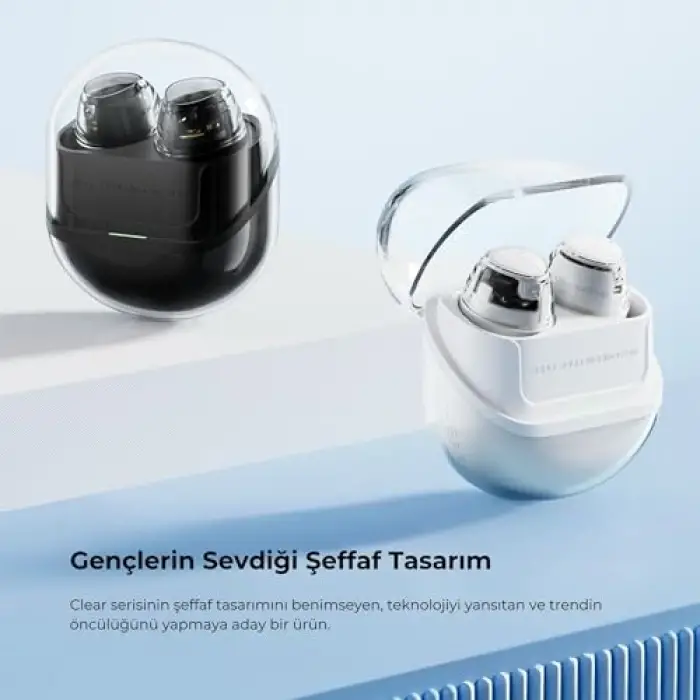 Clear Dot Enc Tws Kablosuz Bluetooth Kulaklık, Beyaz